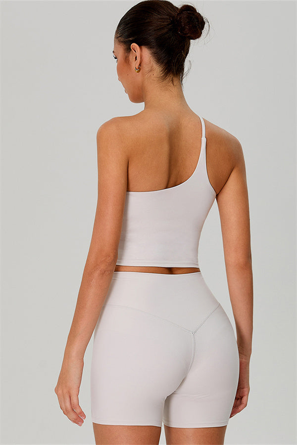 The Jewel One-Shoulder Crop Top Shorts 2-Piece Set