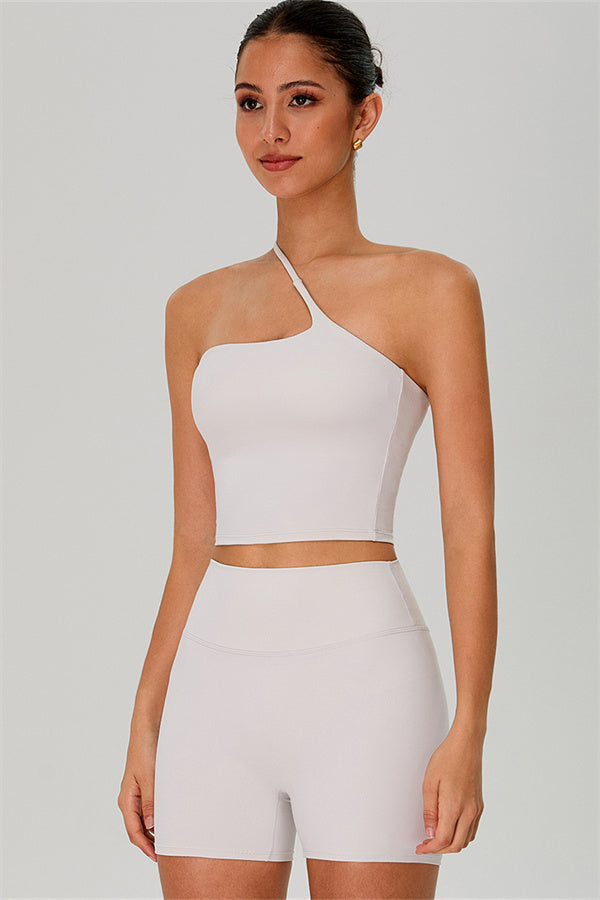The Jewel One-Shoulder Crop Top Shorts 2-Piece Set