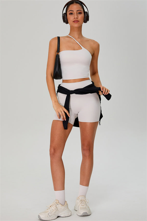 The Jewel One-Shoulder Crop Top Shorts 2-Piece Set