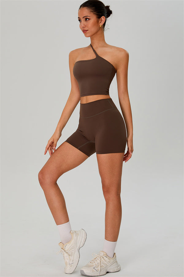 The Jewel One-Shoulder Crop Top Shorts 2-Piece Set