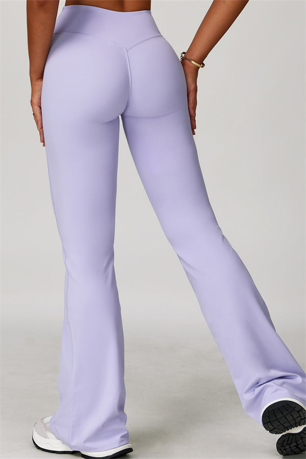 The Lavish Cut-out Crop Top Flared Leggings 2-Piece Set