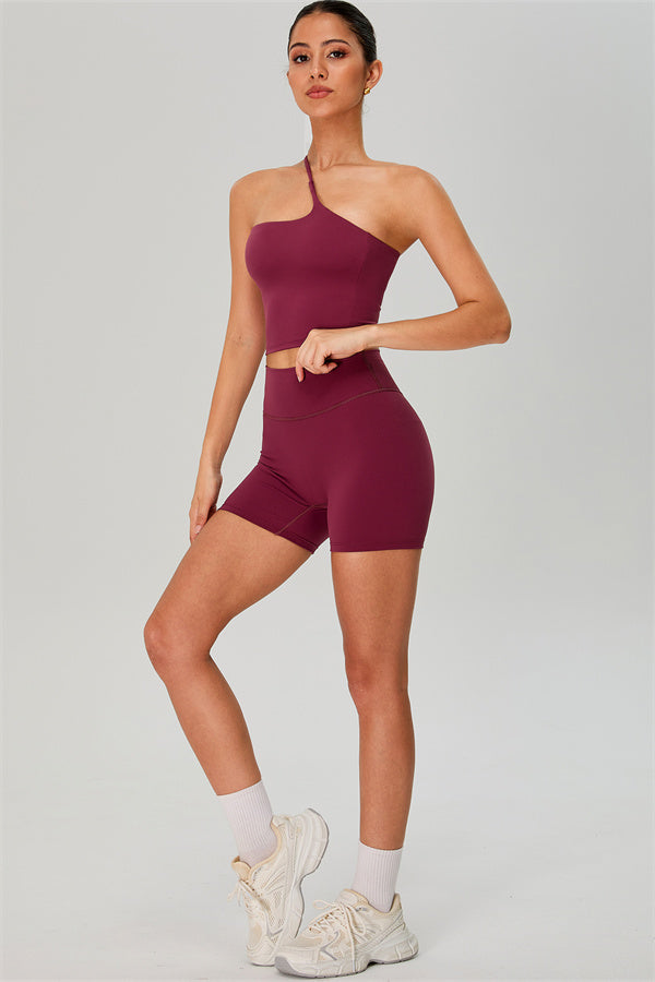 The Jewel One-Shoulder Crop Top Shorts 2-Piece Set