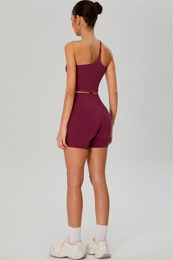 The Jewel One-Shoulder Crop Top Shorts 2-Piece Set