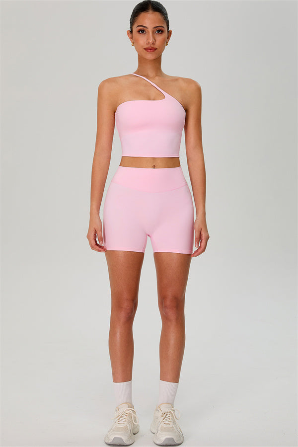The Jewel One-Shoulder Crop Top Shorts 2-Piece Set
