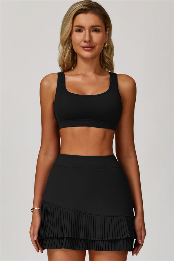 The Lavish Sports Bra Tennis Skirt 2-Piece Set