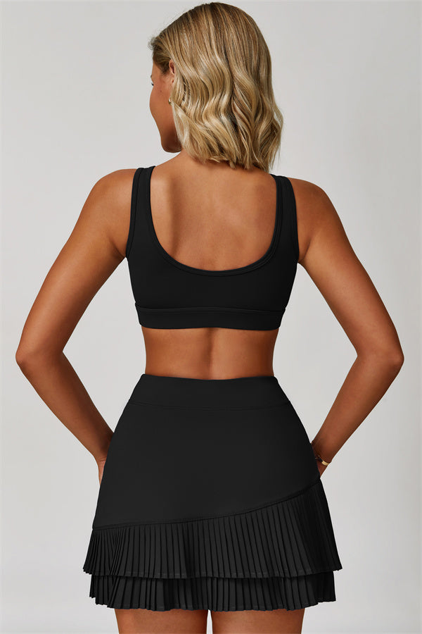 The Lavish Sports Bra Tennis Skirt 2-Piece Set