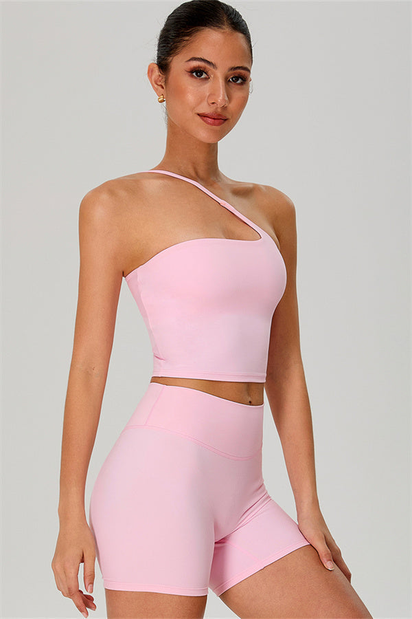 The Jewel One-Shoulder Crop Top Shorts 2-Piece Set