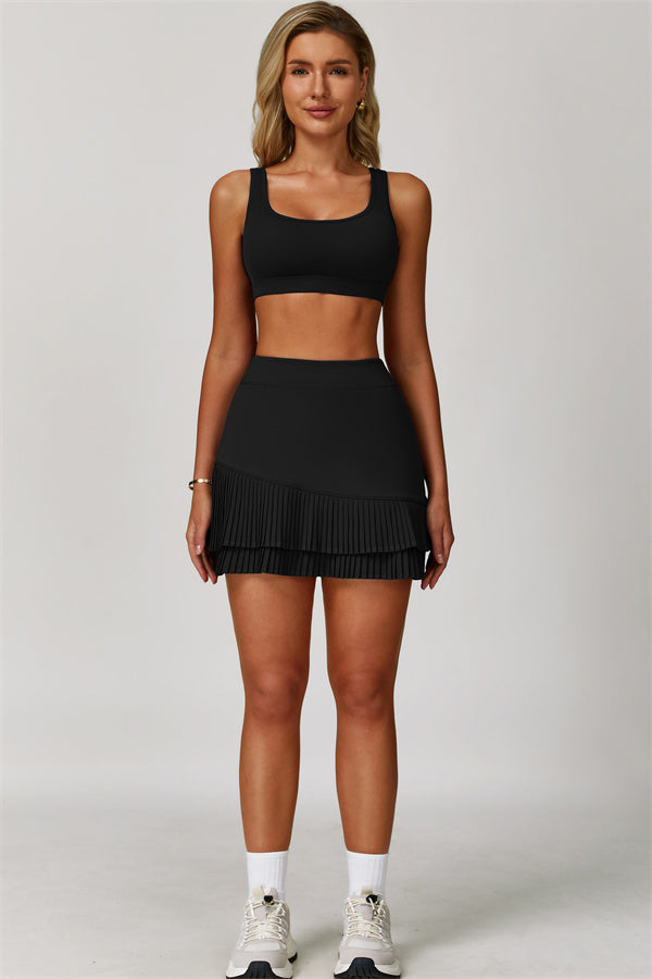 The Lavish Sports Bra Tennis Skirt 2-Piece Set