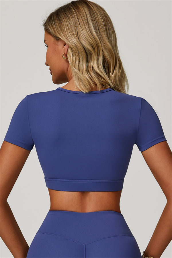 The Lavish Cut-out Crop Top Flared Leggings 2-Piece Set