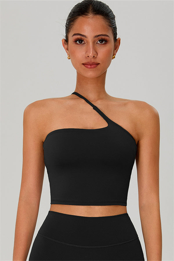 The Jewel One-Shoulder Crop Top Shorts 2-Piece Set