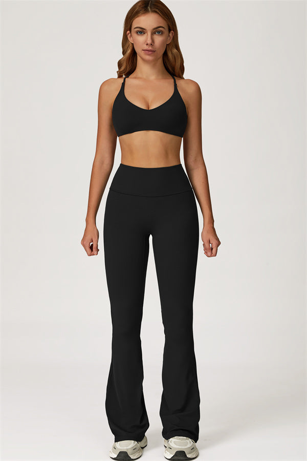 The Lily Sports Bra Flared Leggings 2-Piece Set
