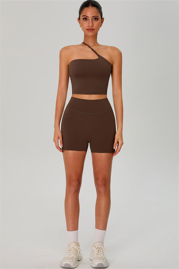 The Jewel One-Shoulder Crop Top Shorts 2-Piece Set