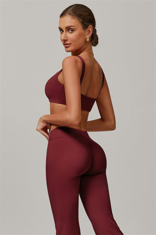 The Halo Sports Bra Flared Leggings 2-Piece Set