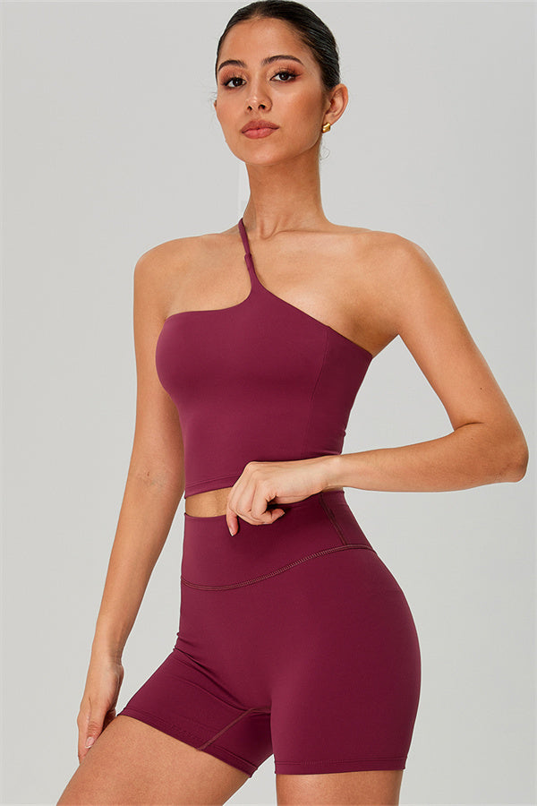 The Jewel One-Shoulder Crop Top Shorts 2-Piece Set