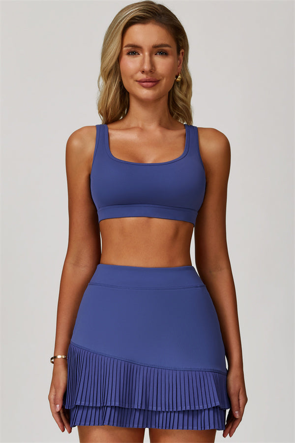 The Lavish Sports Bra Tennis Skirt 2-Piece Set